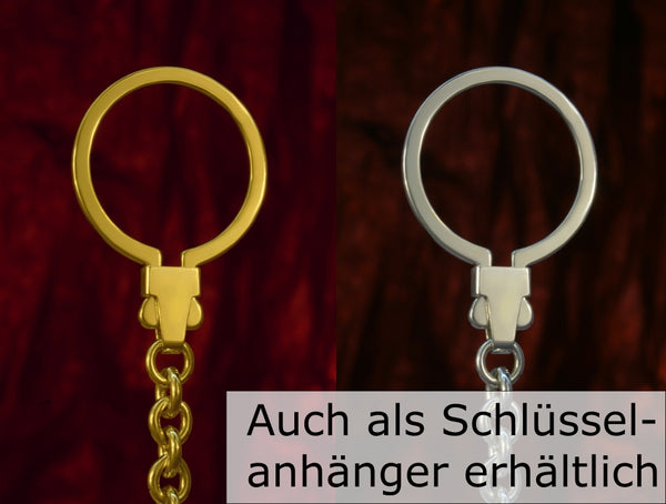 n70_0-5g Forelle Schmuck Schlüsselanhänger - Schlüsselring mit Kette auch in Silber 925, Gold 333, Gold 585, Gold 750 oder Weißgold 585, Weißgold 750